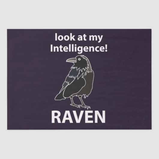 Raven kijk naar mijn intelligentie Raven Tissuepapier (Voorkant)