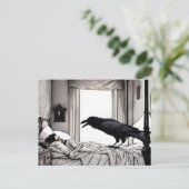 Raven kijken naar slapende Poep Briefkaart (Staand voorkant)