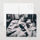 Raven kijken slapende vrouw briefkaart (Voorkant / Achterkant)