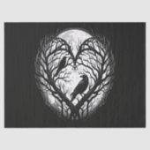 Raven Kraai Hart Boom Tissuepapier (Voorkant)
