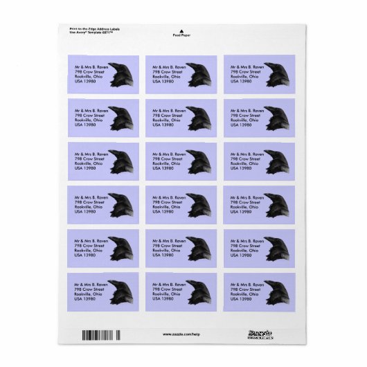Raven Labels (Full Sheet)