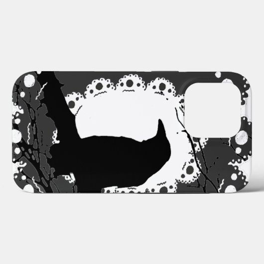 Raven Lace B & W Case-Mate iPhone Case (Achterkant (horizontaal))