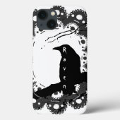 Raven Lace Name B & W & Grey Gothic Case-Mate iPhone Case (Achterkant)