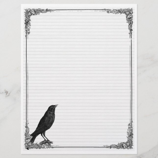 Raven Lined Book of Shadows Page (Voorkant)