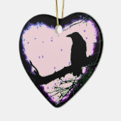 Raven Love Forever Cracked Ggloart Keramisch Ornament (Links)