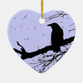 Raven Love Forever Cracked Heart Keramisch Ornament (Voorkant)