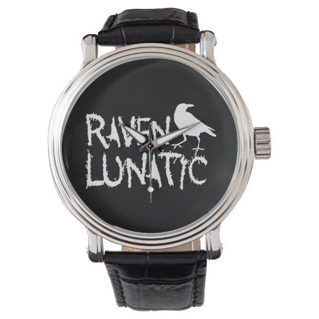 Raven Lunatic Black Crow Horloge (Voorkant)