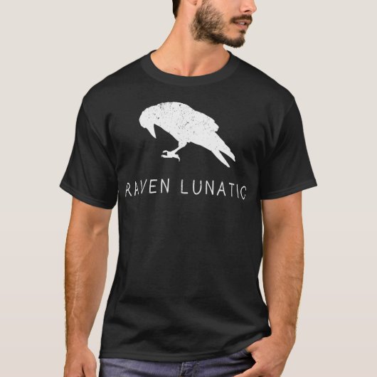 Raven Lunatic Fun Bird Gothic Gothic Gift Mannen T-shirt (Voorkant)