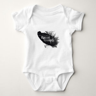 Raven Lunatic Fun Quote for Bird Lovers Feather Romper