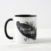 Raven Lunatic Fun Quote voor Raven Bird Lovers Mok (Links)