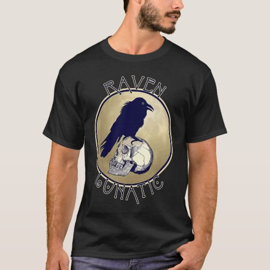 Raven Lunatic Funny Raven Pun T-shirt (Voorkant)