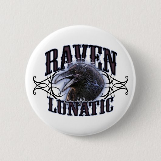 Raven Lunatic Ronde Button 5,7 Cm (Voorkant)