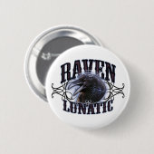 Raven Lunatic Ronde Button 5,7 Cm (Voorkant /achterkant)