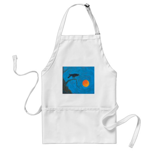 Raven Maan Standaard Schort (Voorkant)