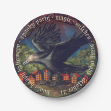 Raven Maanschijn Heksen Halloween Nacht