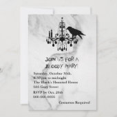 Raven, Mable and Black Cat Halloween Invitation Kaart (Voorkant)