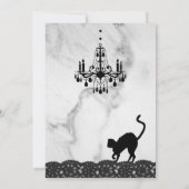 Raven, Mable and Black Cat Halloween Invitation Kaart (Achterkant)