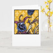 Raven Mad - Blank Inside Pop Goth Nightmare Kaart (Gele Bloem)