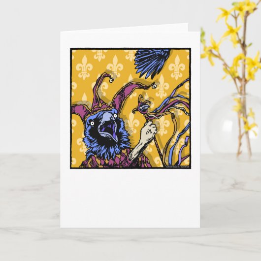 Raven Mad - Blank Inside Pop Goth Nightmare  Kaart (Gele Bloem)