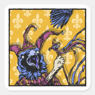 Raven Mad - Pop Gothic Nightmare Surreal Vierkante Sticker