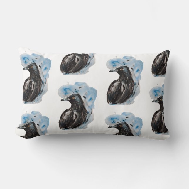 Raven Magic Harmony Totem Harmony Waterverf Mysti Kussen (Voorkant)