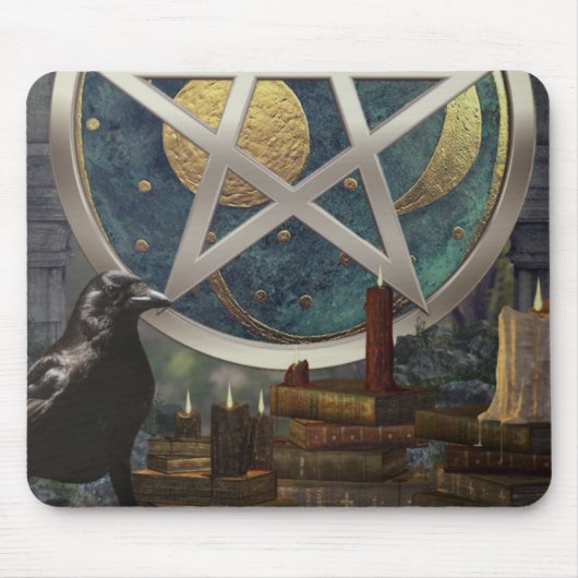 Raven Magick Celestial Disc Pentacle Muismat (Voorkant)