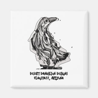 Raven Magnet van Desert Dandilion Design