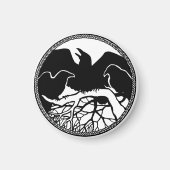 Raven Magnets Raven Native Art Fridge Magnet Gift (Voorkant)