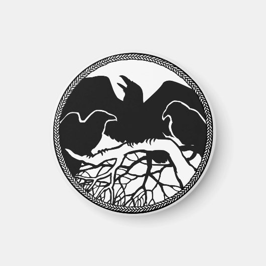 Raven Magnets Raven Native Art Fridge Magnet Gift (Voorkant)