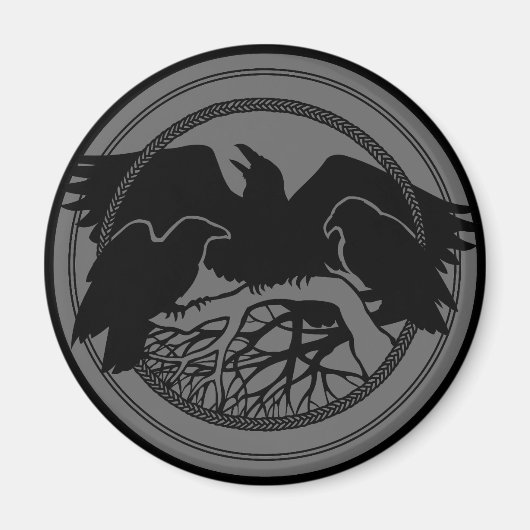 Raven Magnets Raven Native Art Fridge Magnet Gift (Voorkant)