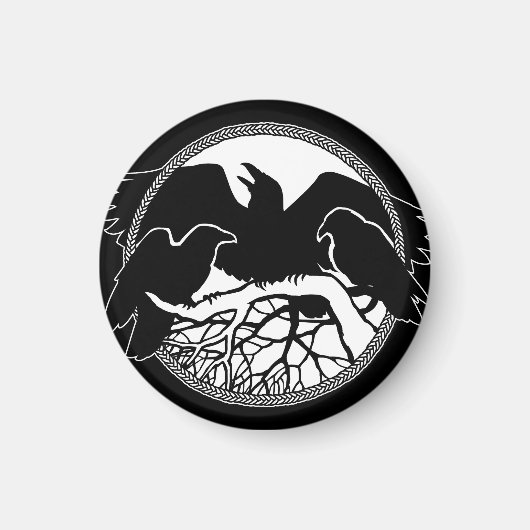 Raven Magnets Raven Native Art Fridge Magnet Gifte (Voorkant)