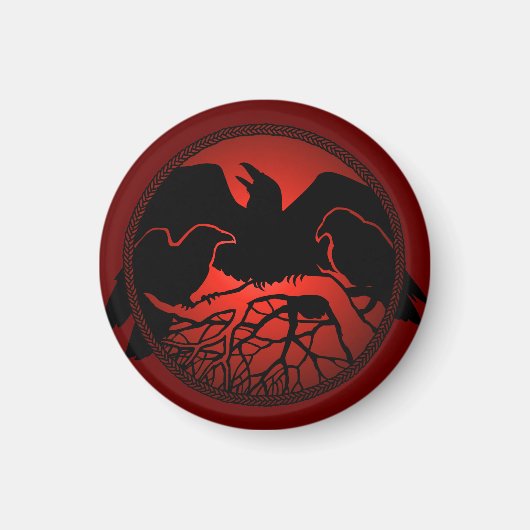 Raven Magnets Raven Native Art Fridge Magnet Gifte (Voorkant)