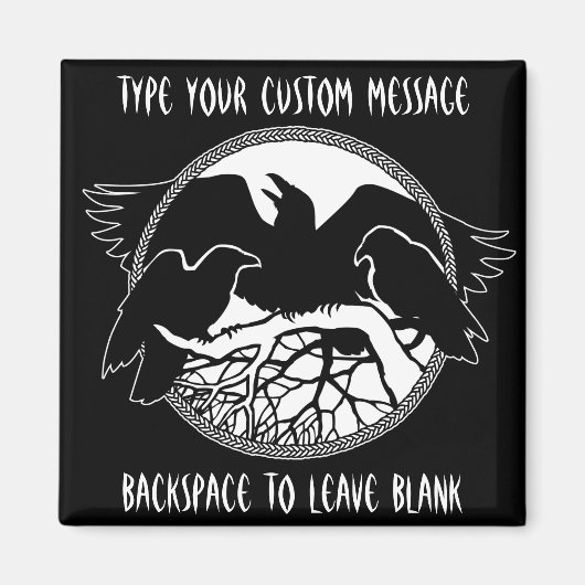 Raven Magnets RavenPersonalized Fridge Magnet Gift (Voorkant)