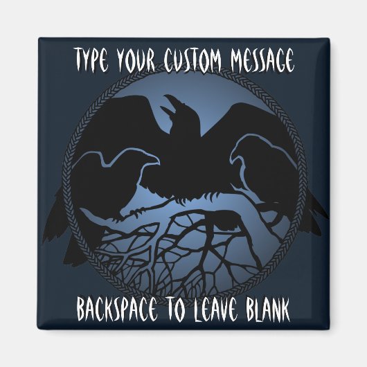 Raven Magnets RavenPersonalized Fridge Magnet Gift (Voorkant)
