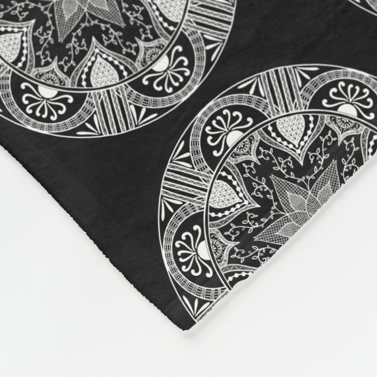 Raven Mandala Fleece Deken (Hoek)