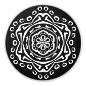 Raven Mandala Keramische Knop (Voorkant)