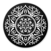 Raven Mandala Keramische Knop (Voorkant)