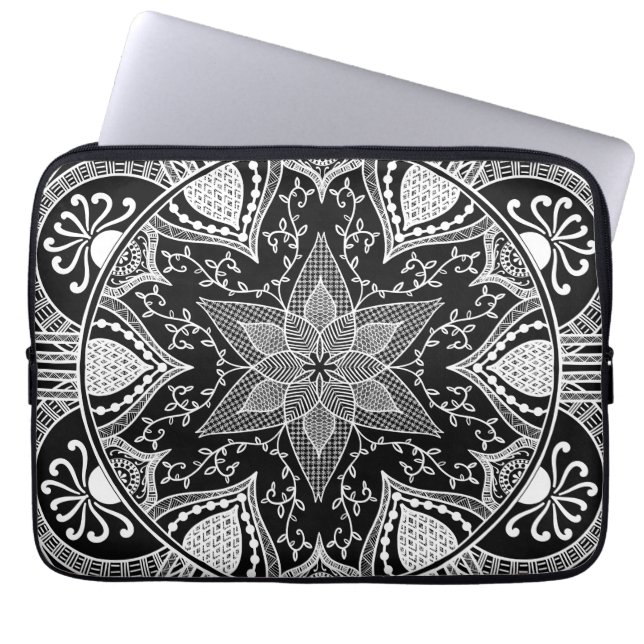 Raven Mandala Laptop Sleeve (Voorkant)