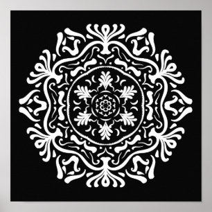 Raven Mandala Poster