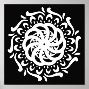 Raven Mandala Poster