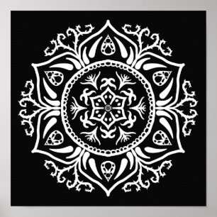 Raven Mandala Poster