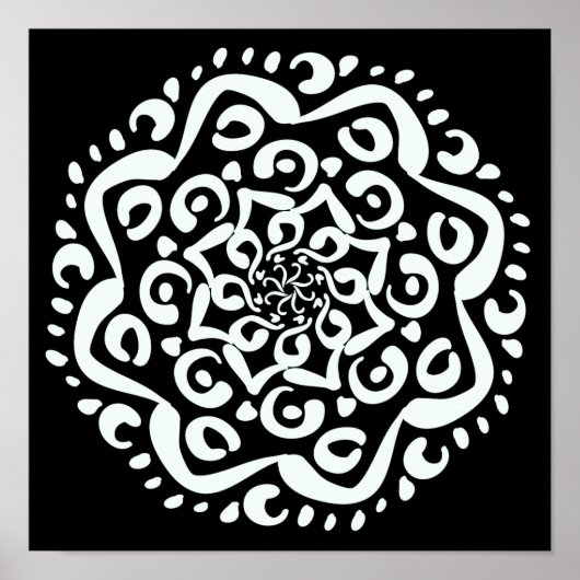 Raven Mandala Poster (Voorkant)