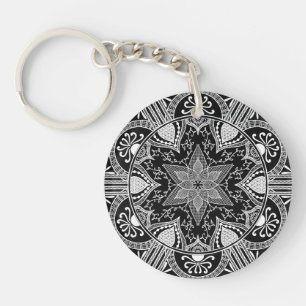 Raven Mandala Sleutelhanger