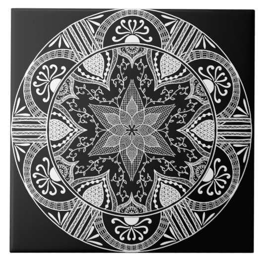 Raven Mandala Tegeltje (Voorkant)