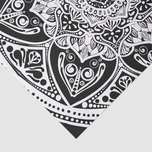 Raven Mandala Tissuepapier (Detail)