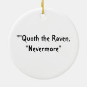 Raven Medallion Carving Art Bird Natuur Nevermore Keramisch Ornament (Achterkant)