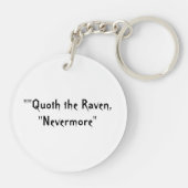 Raven Medallion Carving Art Bird Natuur Nevermore Sleutelhanger (Achterkant)