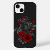 Raven met de sleutel en rozen Case-Mate iPhone case (Achterkant)