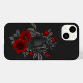 Raven met de sleutel en rozen Case-Mate iPhone case (Achterkant (horizontaal))