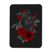 Raven met de sleutel en rozen magneet (Verticaal)